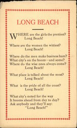 Long Beach Poem Postcard