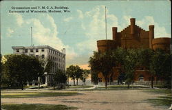 Gymnasium and YMCA Building, University of Wisconsin Postcard