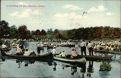 Canoeing on the Charles River Postcard
