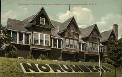 Norumbega Park, Restaurant and Boulevard Bank Postcard