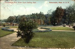 Norumbega Park River Court looking East Postcard