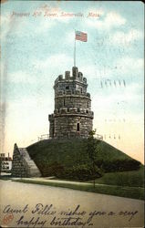 Prospect Hill Tower Somerville, MA Postcard Postcard Postcard