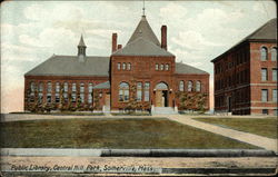 Public Library, Central Hill Park Postcard