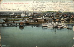 View of Waterfront East Bridgeport, CT Postcard Postcard Postcard