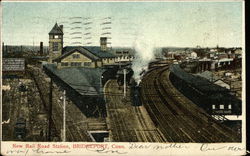 New Rail Road Station Postcard
