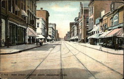 Main Street, Looking North Postcard