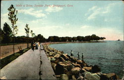 Walk & Drive, Seaside Park Bridgeport, CT Postcard Postcard Postcard