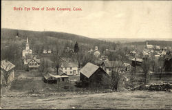 Bird's Eye View of Town South Coventry, CT Postcard Postcard Postcard