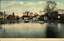 Town and River Postcard