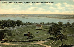 Interior Fort Griswold, New London Harbor in Distance Interior Fort Griswold, New London Harbor in Distance