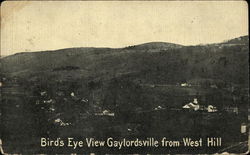 Bird's Eye View of Town from West Hill Gaylordsville, CT Postcard Postcard Postcard