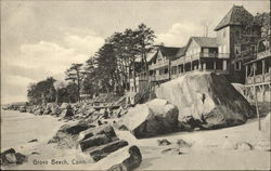 Houses along the Rocky Shore Postcard