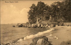 Houses along the Shore Grove Beach, CT Postcard Postcard Postcard