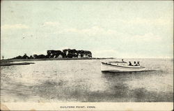 Small boat on water, Guilford Point Postcard