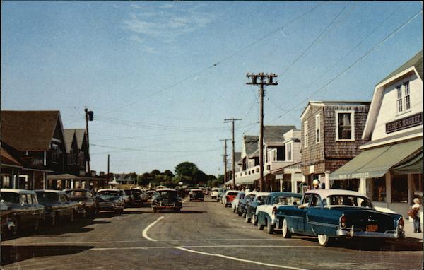 Looking Along Main Thoroughfare Watch Hill Rhode Island