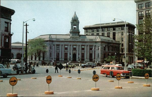 Town Hall in Atlantic Square Stamford Connecticut