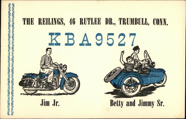 Call Sign KBA9527 - The Reilings, Trumbull, CT QSL & Ham Radio