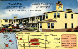 Airport Motel Santa Monica, CA Postcard Postcard Postcard