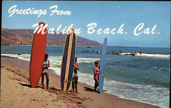 Greetings Malibu Beach, CA Postcard Postcard 