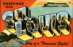 Greetings From St. Louis Missouri Postcard Postcard Postcard