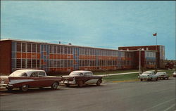 Street View of High School Postcard