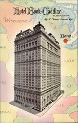 Hotel Book Cadillac Postcard