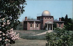 The Observator at Wheaton College in lilac time Postcard