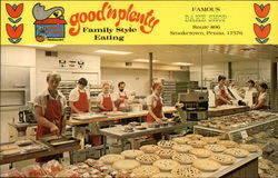 Good 'n Plenty Family-style Eating Postcard