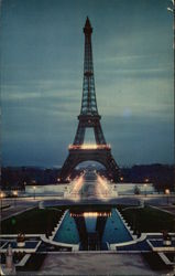 Eiffel Tower at Night Postcard