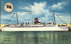 S.S. Queen Of Nassau Miami, FL Postcard Postcard Postcard