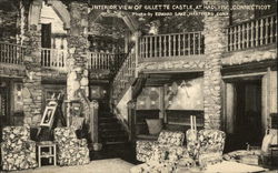 Interior of Gillette Castle Postcard