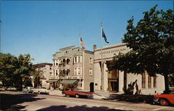 Bissell's Drug Store and Ridgefield Savings Bank Postcard