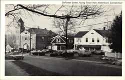 DeForest Street, facing Town Hall Postcard