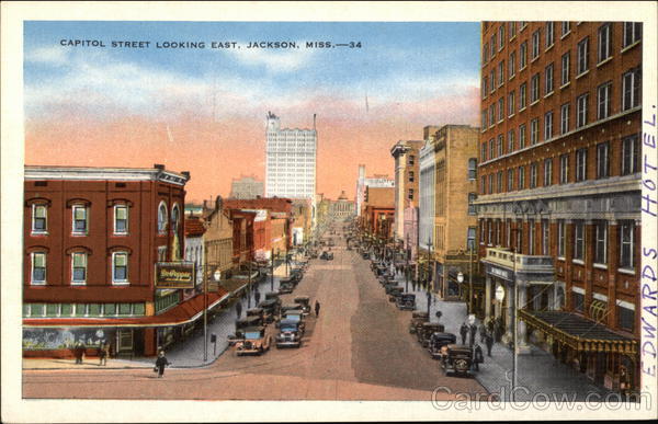 Capitol Street Looking East Jackson Mississippi