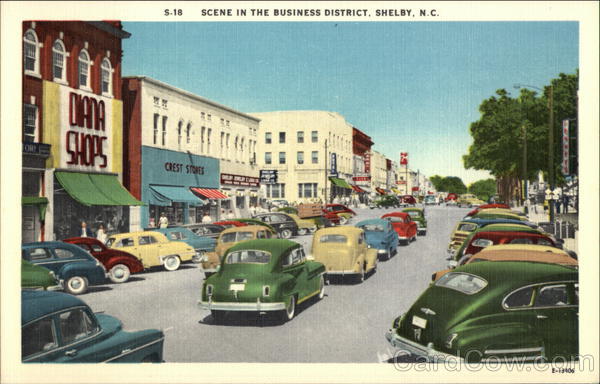 Scene in the Business District Shelby North Carolina