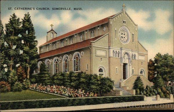 Street View of St Catherine's Church Somerville Massachusetts