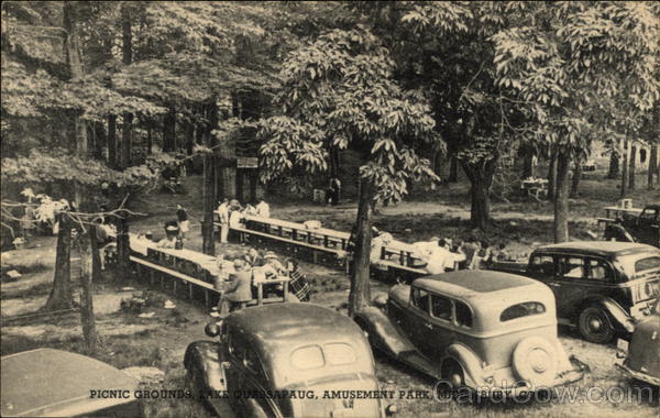 Picnic Grounds, Lake Quassapaug, Amusement Park Middlebury Connecticut