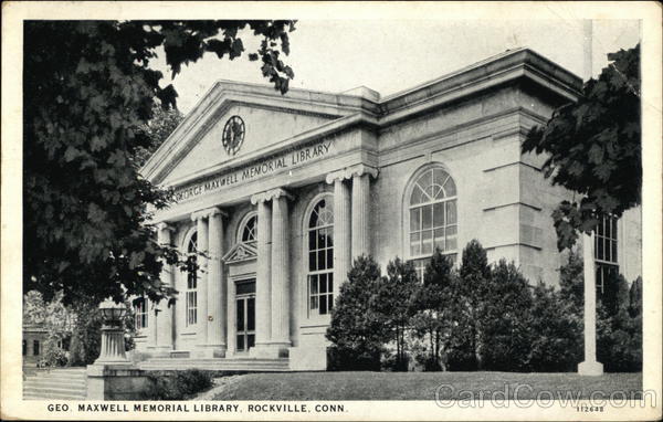 George Maxwell Memorial Library Rockville Connecticut