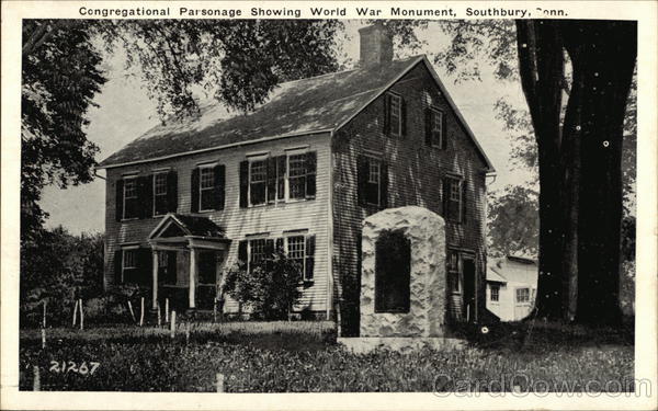 Congregational Parsonage Showing World War Patronage Southbury Connecticut