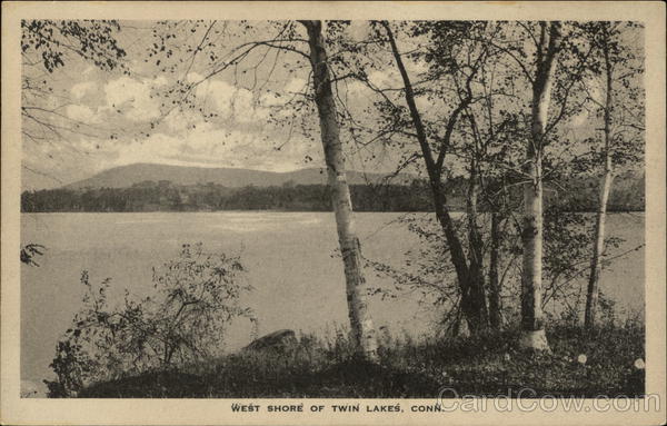 Scenic View of West Shore Twin Lakes Connecticut