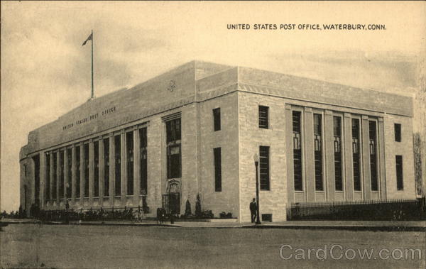 Street View of United States Post Office Waterbury Connecticut