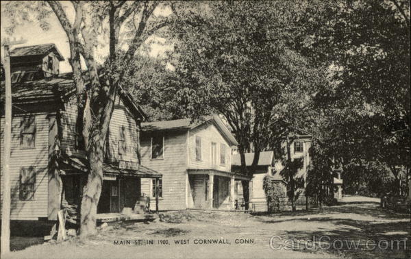 Main Street View in 1900 West Cornwall Connecticut