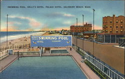 Swimming Pool, Kelly's Hotel. Palace Hotel Postcard