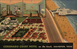 Coronado Court Hotel Galveston, TX Postcard Postcard Postcard