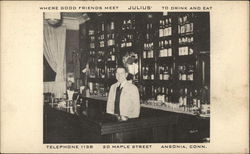 Julius' Restaurant Ansonia, CT Postcard Postcard Postcard