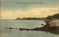 Clinton Beach and Beach Park Connecticut Postcard Postcard Postcard