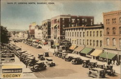 Main Street, Looking North Danbury, CT Postcard Postcard Postcard