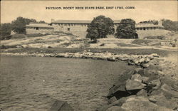 Water View of Pavilion, Rocky Neck State Park East Lyme, CT Postcard Postcard Postcard