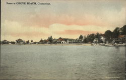 Scene at Grove Beach Postcard