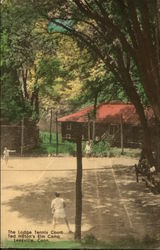 The Lodge Tennis Court at Ted Hilton's Elm Camp Postcard